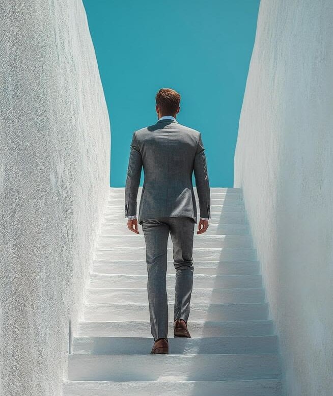 Businessman with briefcase representing investor and partner residence in Dubai